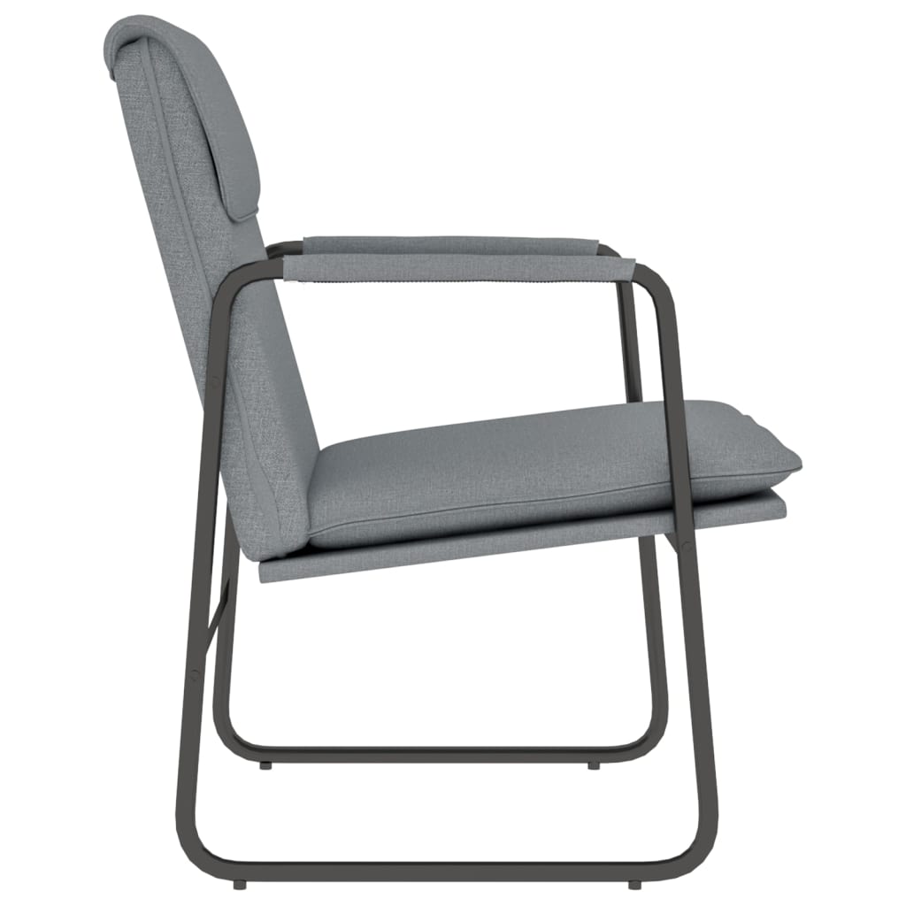 loungestol 55x64x80 cm stof lysegrå