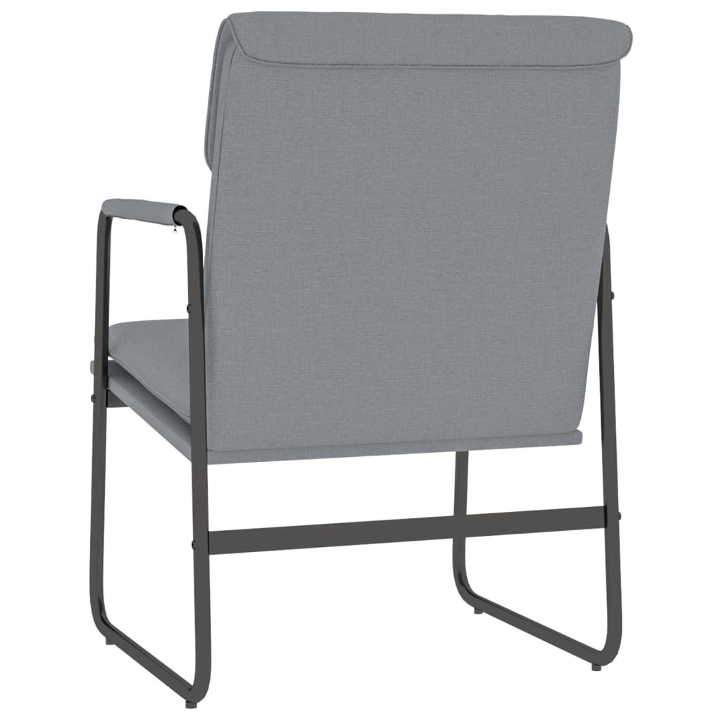 loungestol 55x64x80 cm stof lysegrå