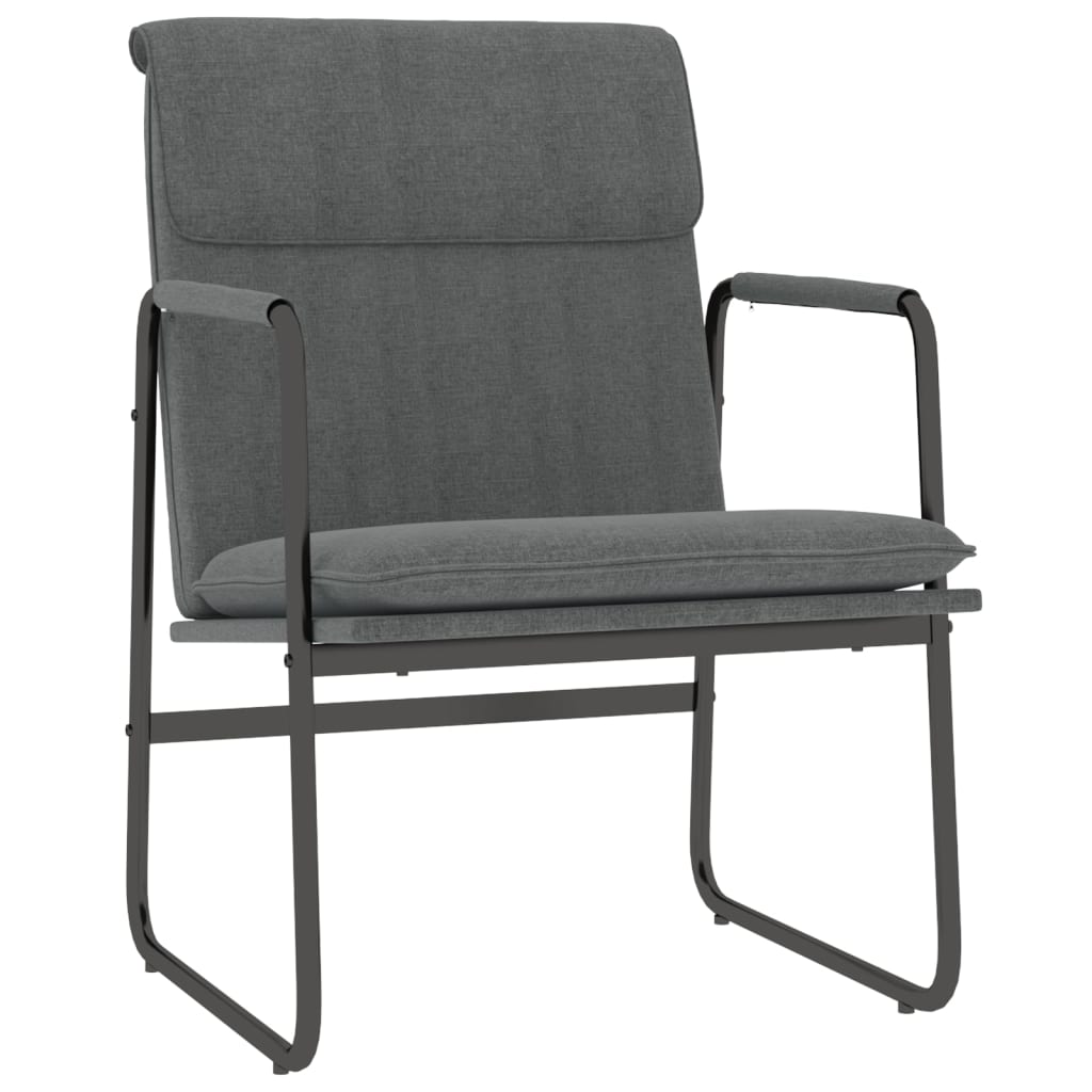 loungestol 55x64x80 cm stof mørkegrå