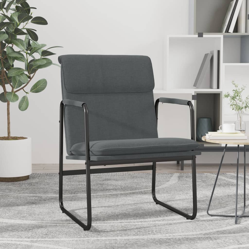 loungestol 55x64x80 cm stof mørkegrå
