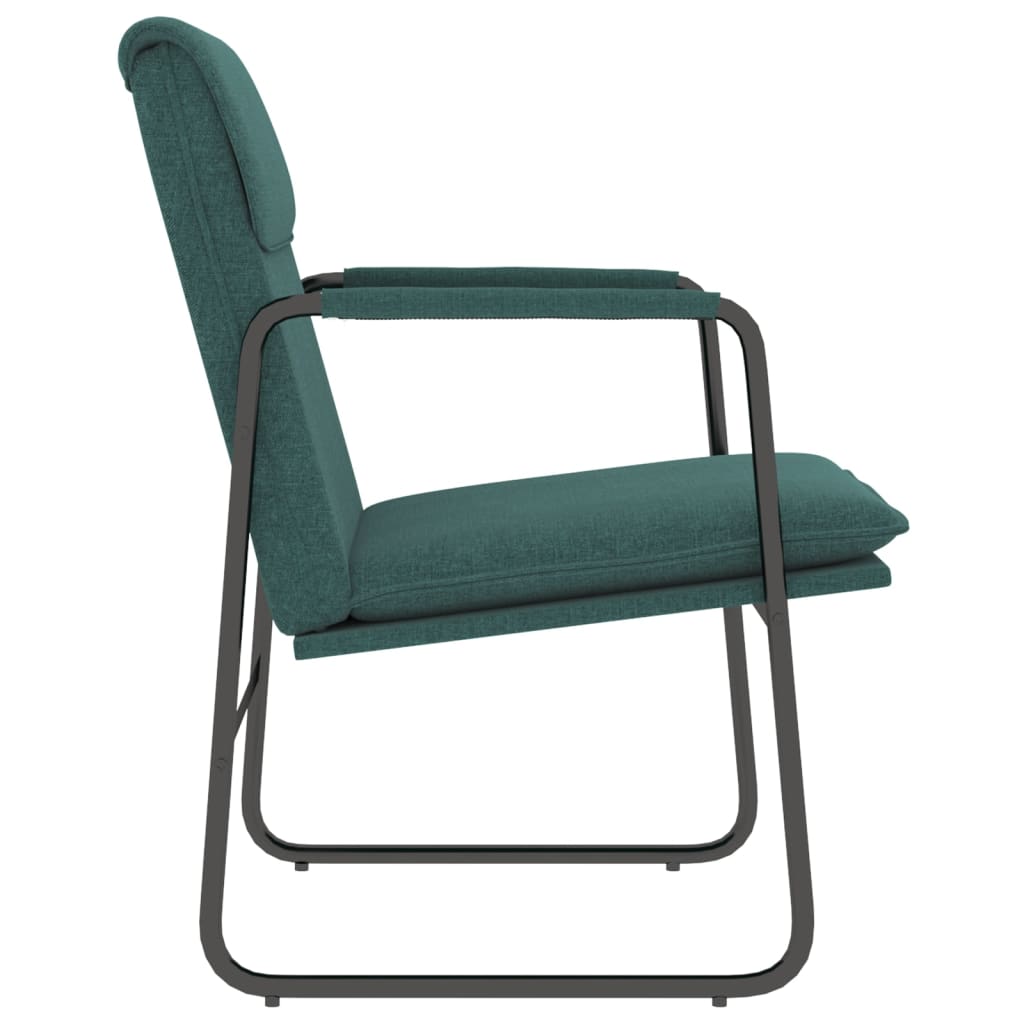 loungestol 55x64x80 cm stof mørkegrøn