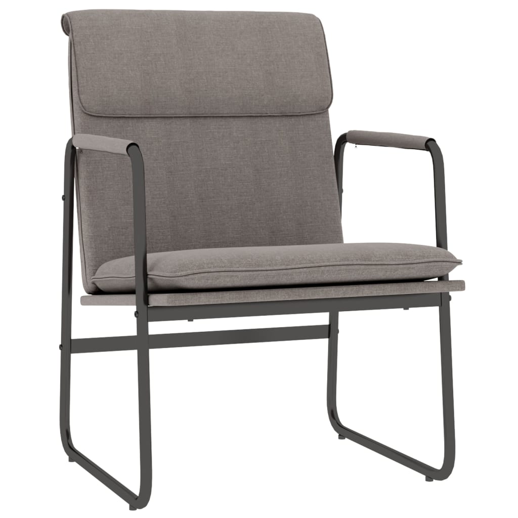 loungestol 55x64x80 cm stof Gråbrun