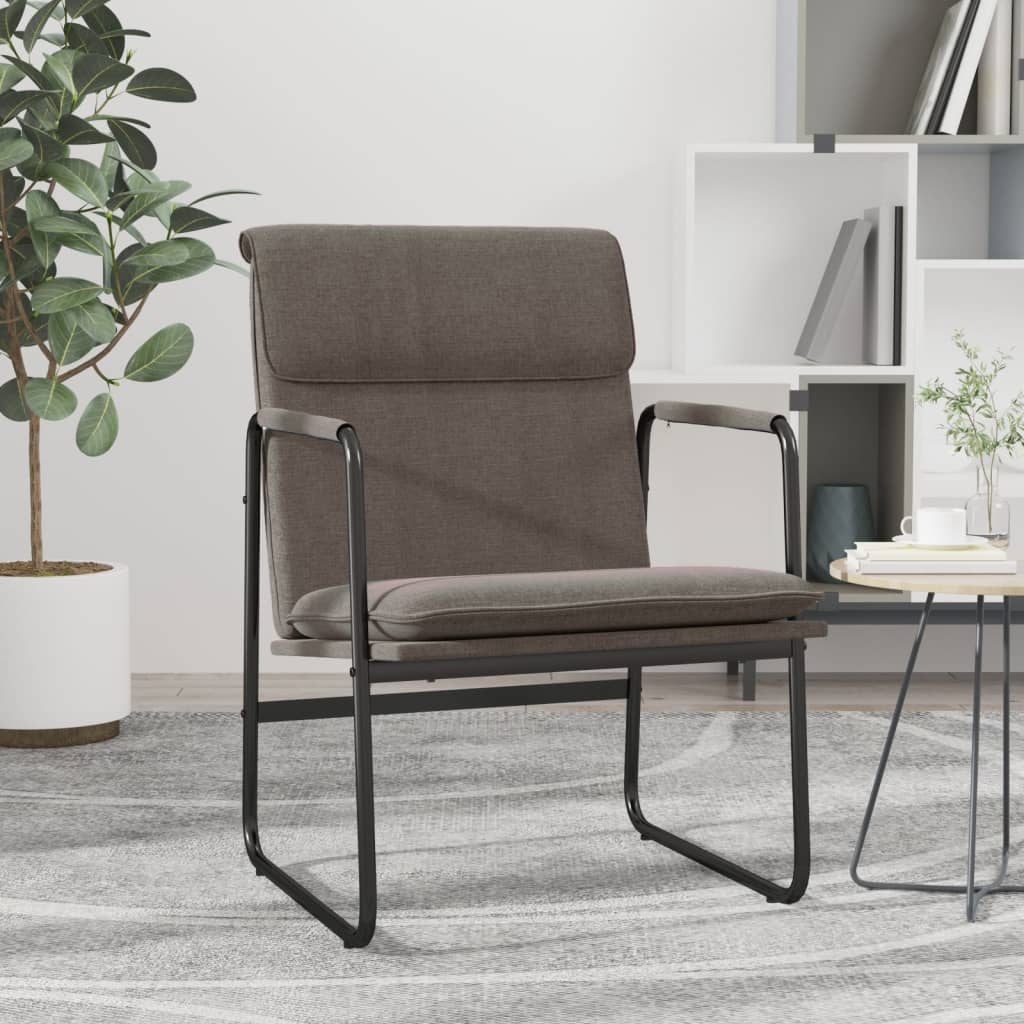 loungestol 55x64x80 cm stof Gråbrun