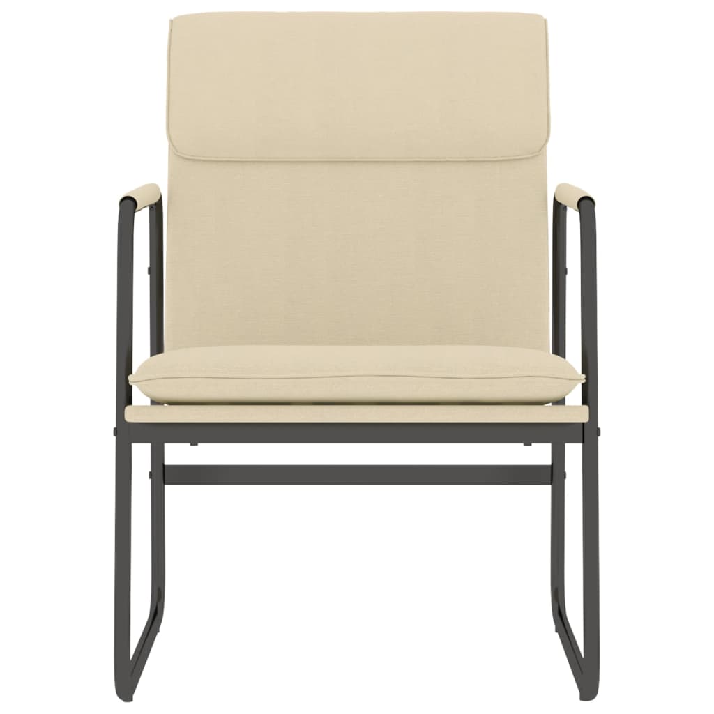 loungestol 55x64x80 cm stof Cremefarvet