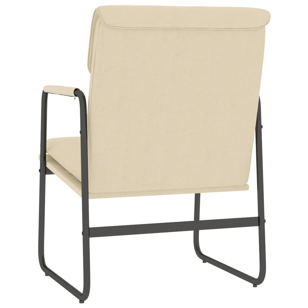 loungestol 55x64x80 cm stof Cremefarvet