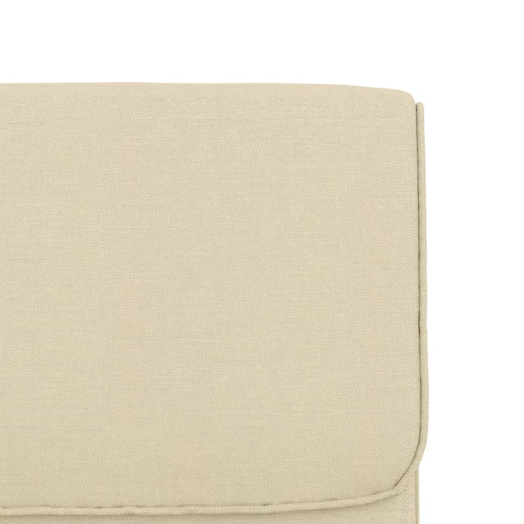 loungestol 55x64x80 cm stof Cremefarvet