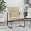 loungestol 55x64x80 cm stof Cremefarvet