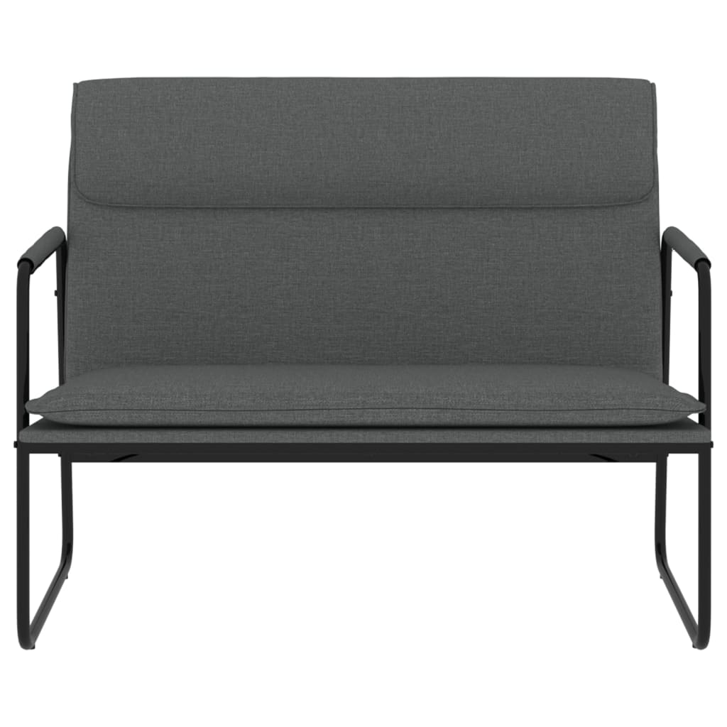 bænk 100x64x80 cm stof mørkegrå