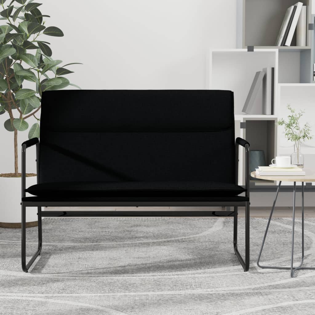 bænk 100x64x80 cm stof sort