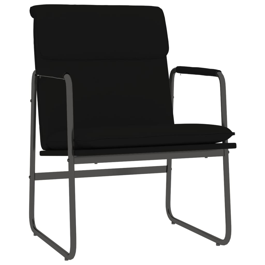 loungestol 55x64x80 cm kunstlæder sort