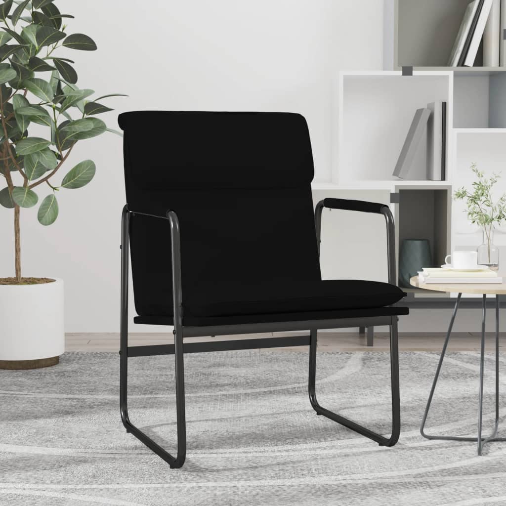 loungestol 55x64x80 cm kunstlæder sort