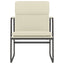 loungestol 55x64x80 cm kunstlæder cremefarvet
