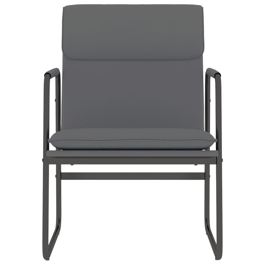 loungestol 55x64x80 cm kunstlæder grå