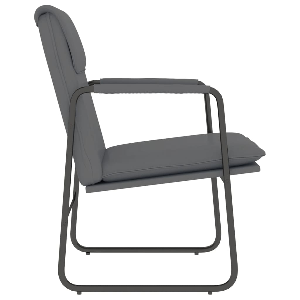 loungestol 55x64x80 cm kunstlæder grå