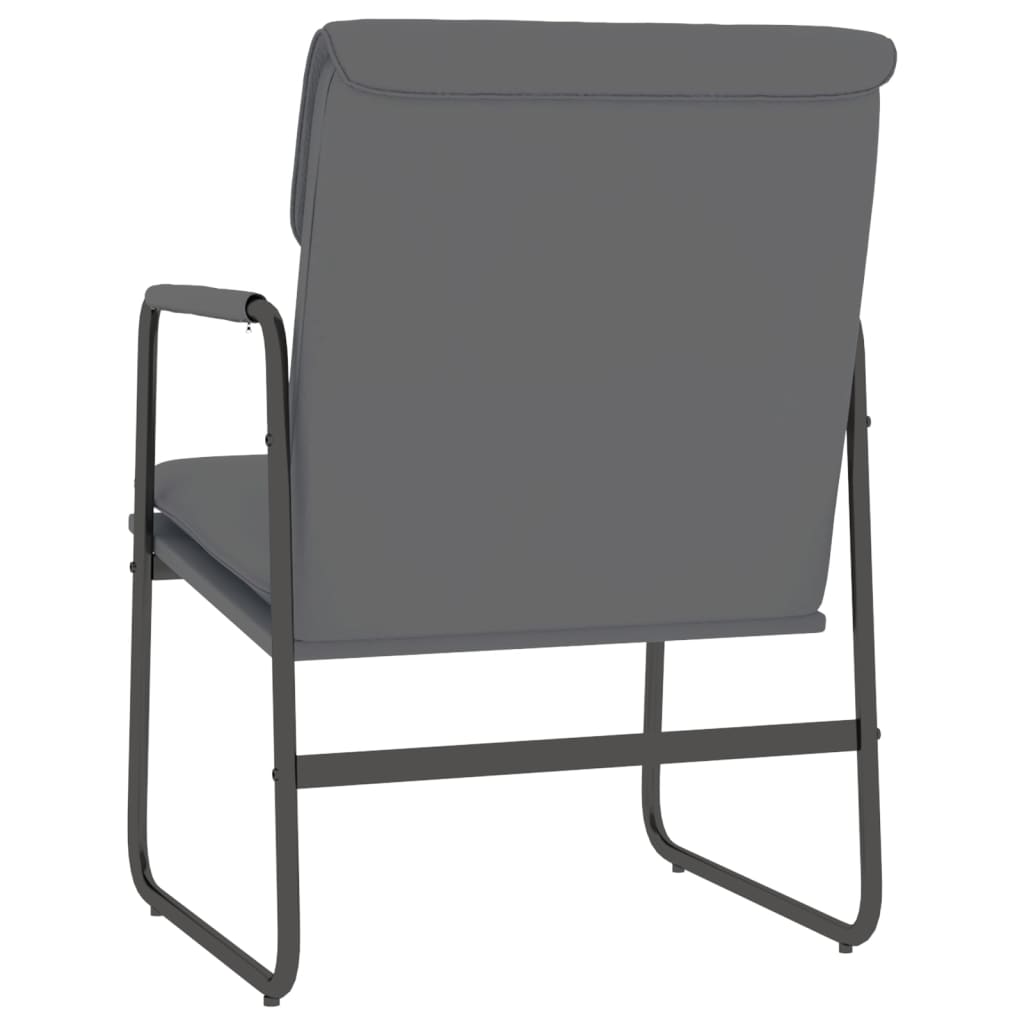 loungestol 55x64x80 cm kunstlæder grå