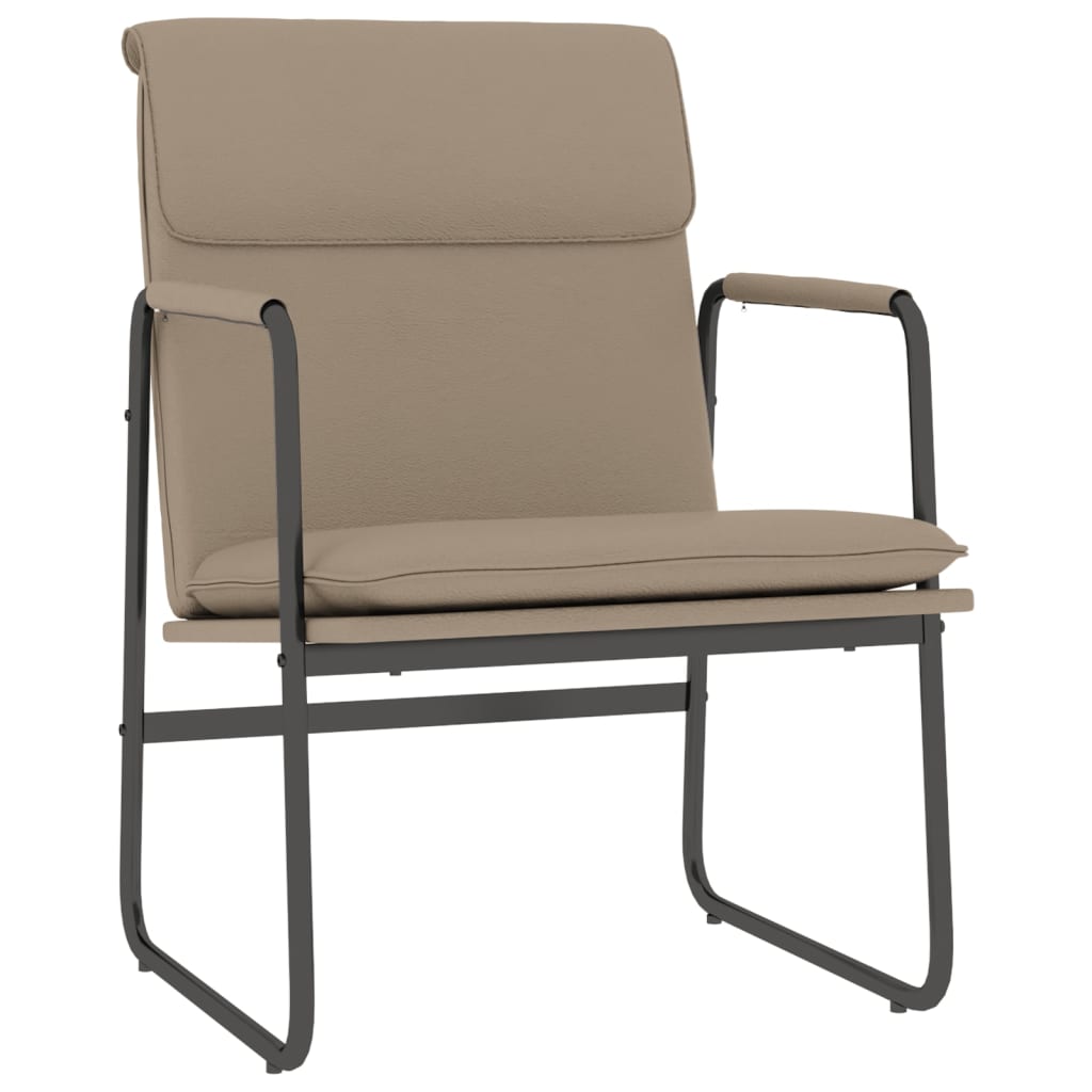 loungestol 55x64x80 cm kunstlæder cappuccinofarvet