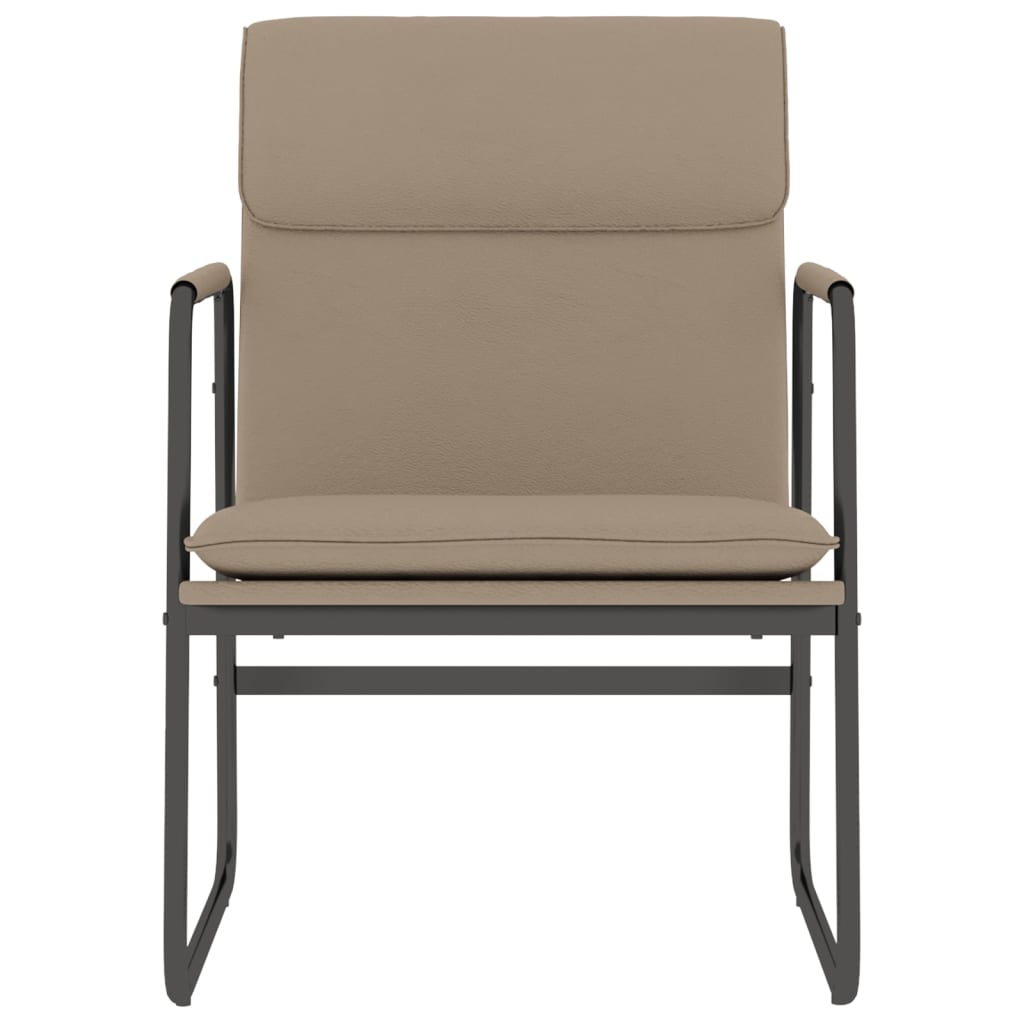 loungestol 55x64x80 cm kunstlæder cappuccinofarvet