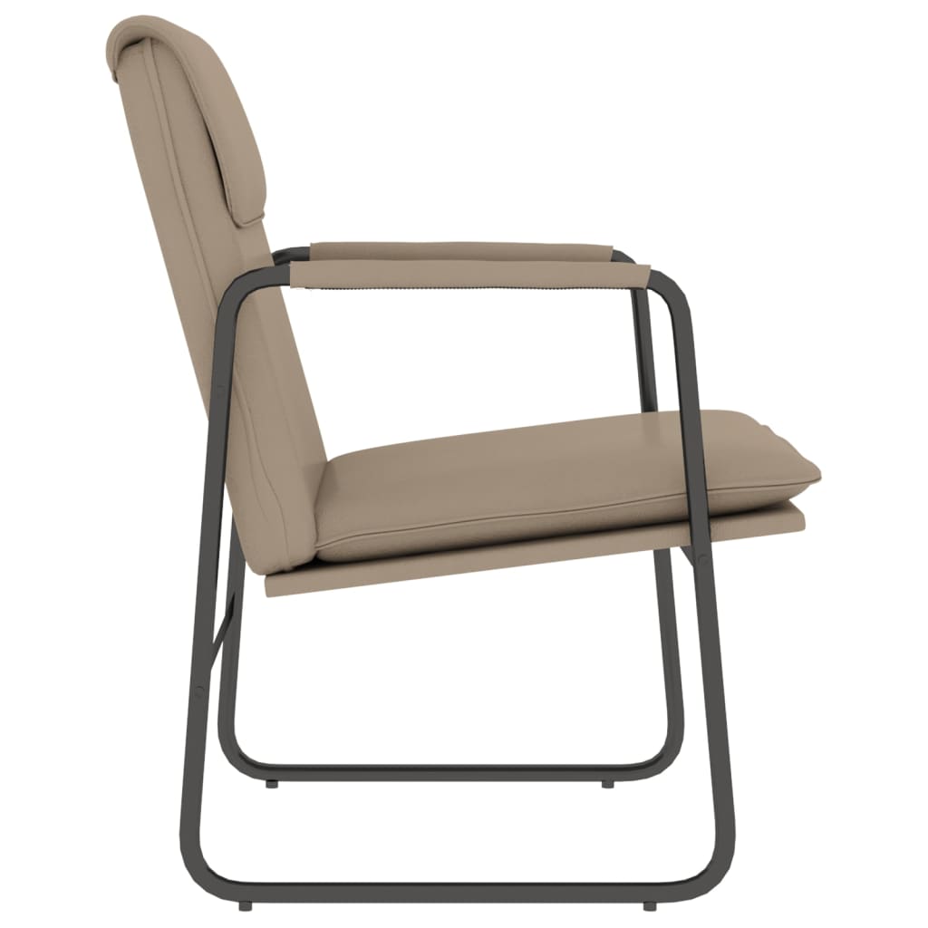 loungestol 55x64x80 cm kunstlæder cappuccinofarvet