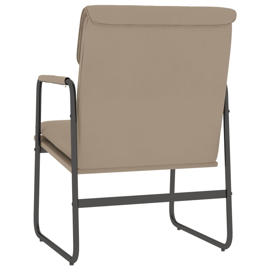 loungestol 55x64x80 cm kunstlæder cappuccinofarvet