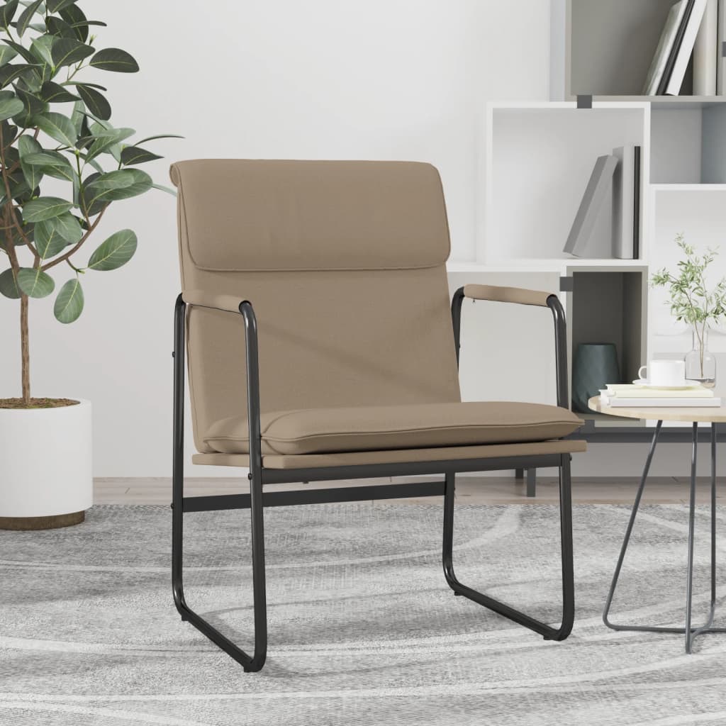 loungestol 55x64x80 cm kunstlæder cappuccinofarvet