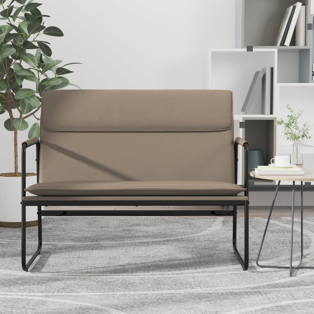 bænk 100x64x80 cm kunstlæder cappuccinofarvet