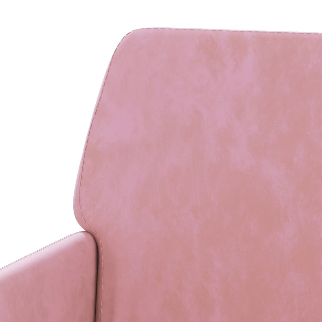 lænestol 62x79x79 cm velour lyserød