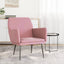 lænestol 62x79x79 cm velour lyserød