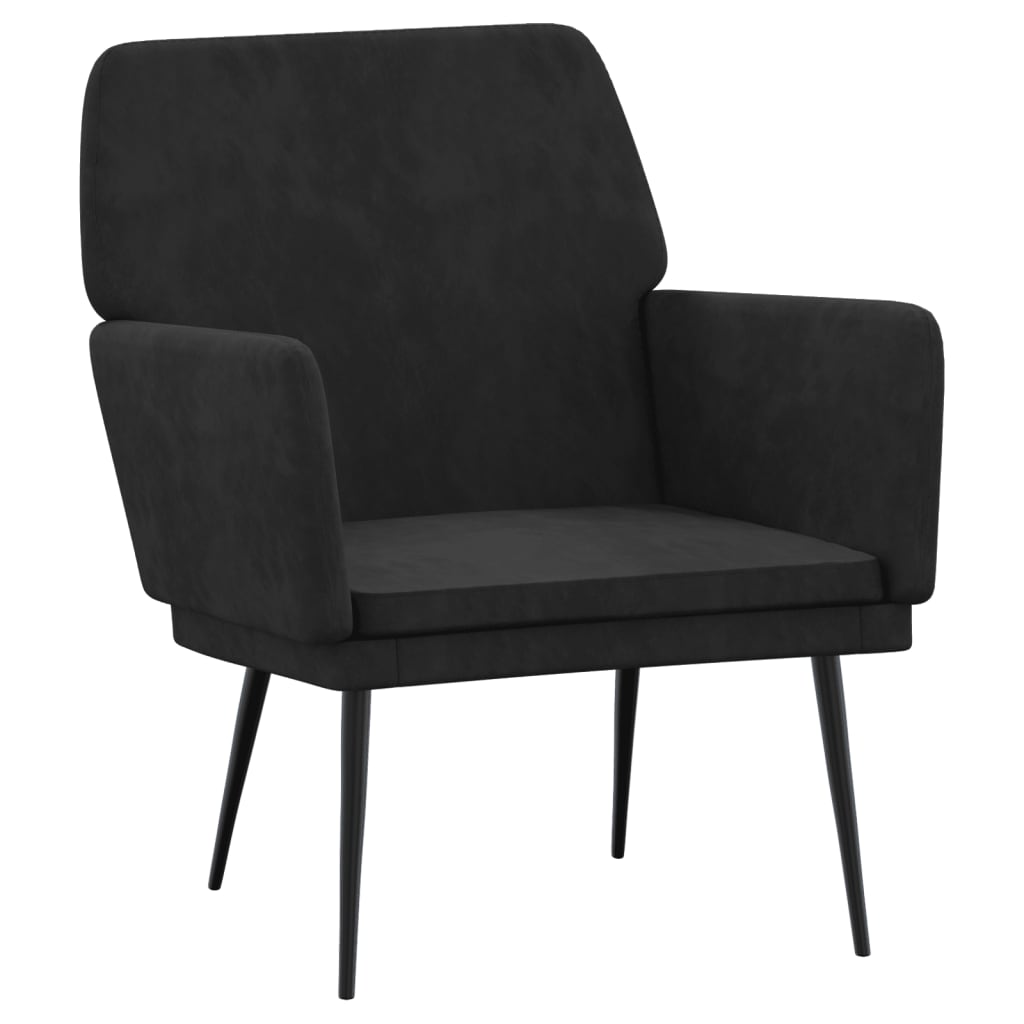 lænestol 62x79x79 cm velour sort