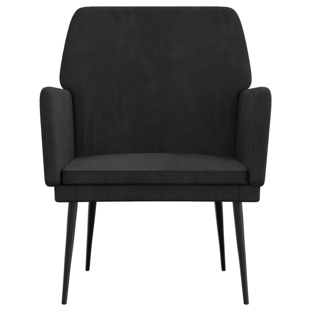 lænestol 62x79x79 cm velour sort