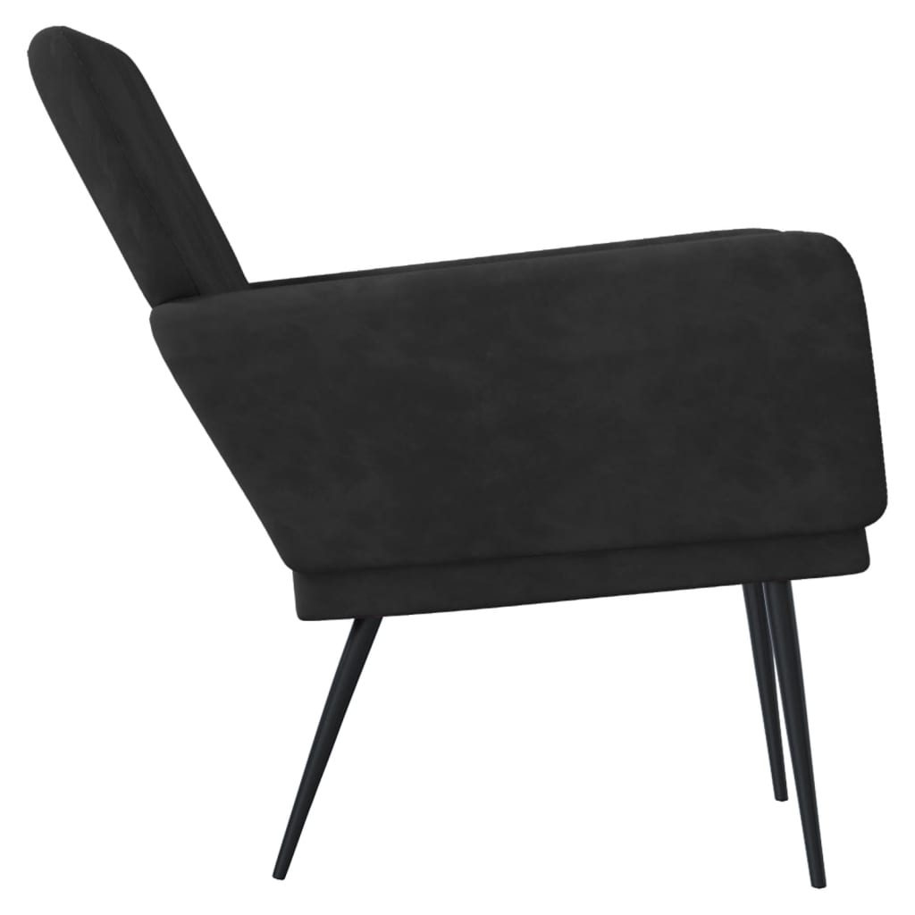 lænestol 62x79x79 cm velour sort