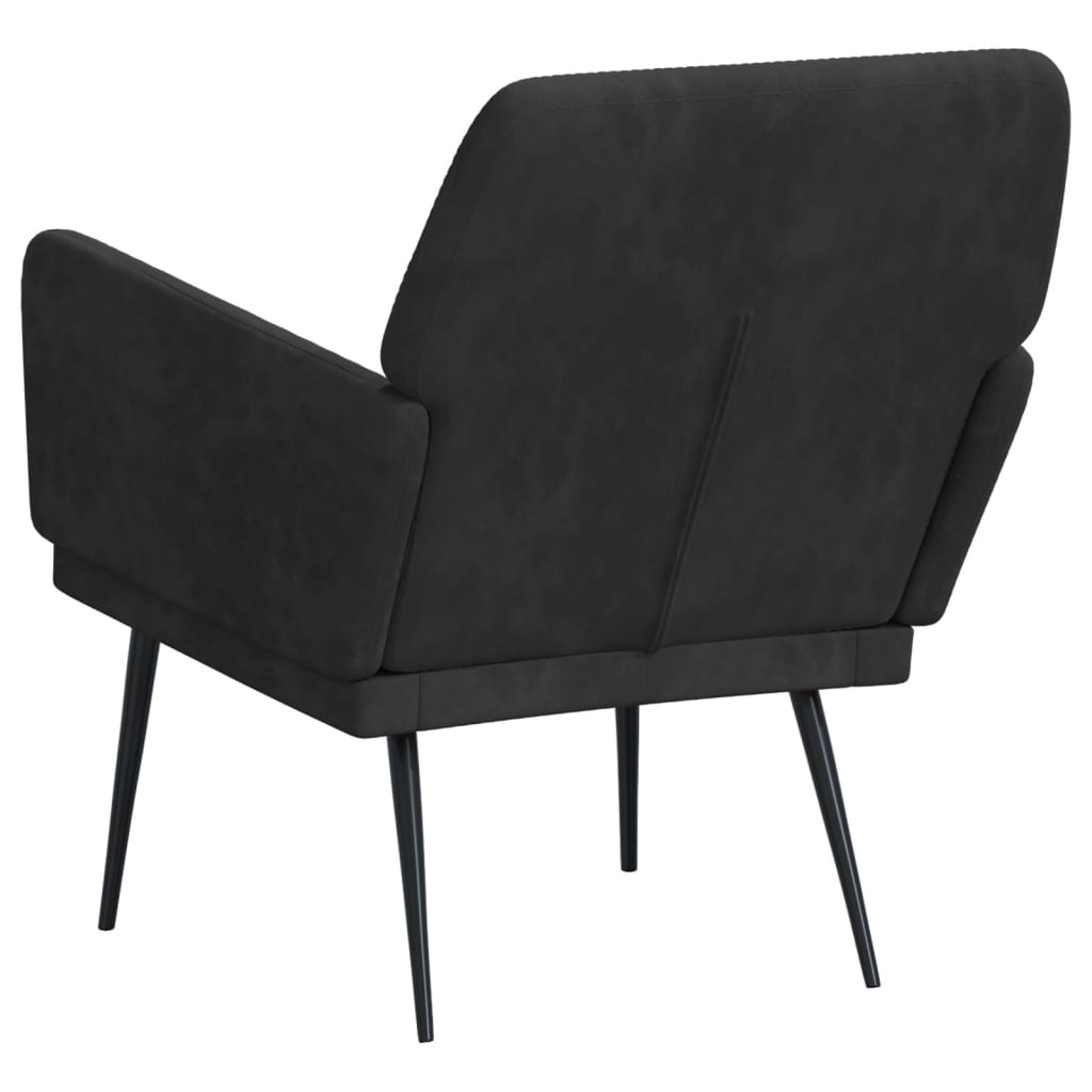 lænestol 62x79x79 cm velour sort