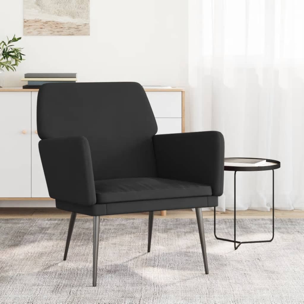 lænestol 62x79x79 cm velour sort