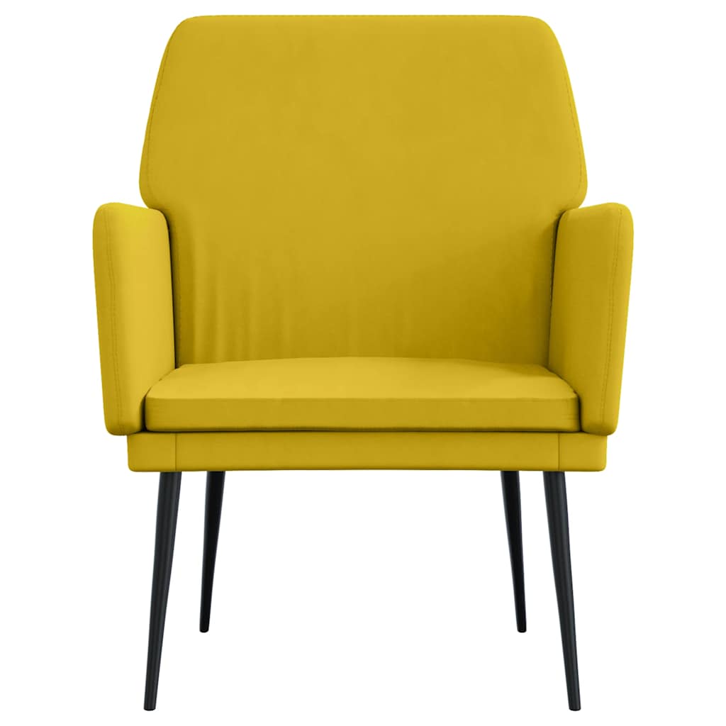 lænestol 62x79x79 cm velour gul