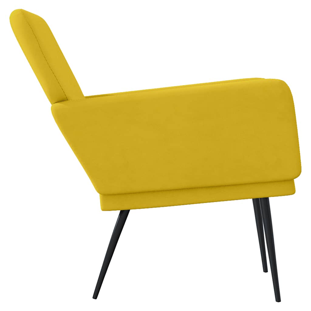 lænestol 62x79x79 cm velour gul
