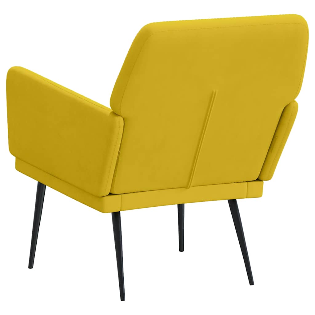 lænestol 62x79x79 cm velour gul
