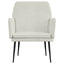 lænestol 62x79x79 cm velour cremefarvet