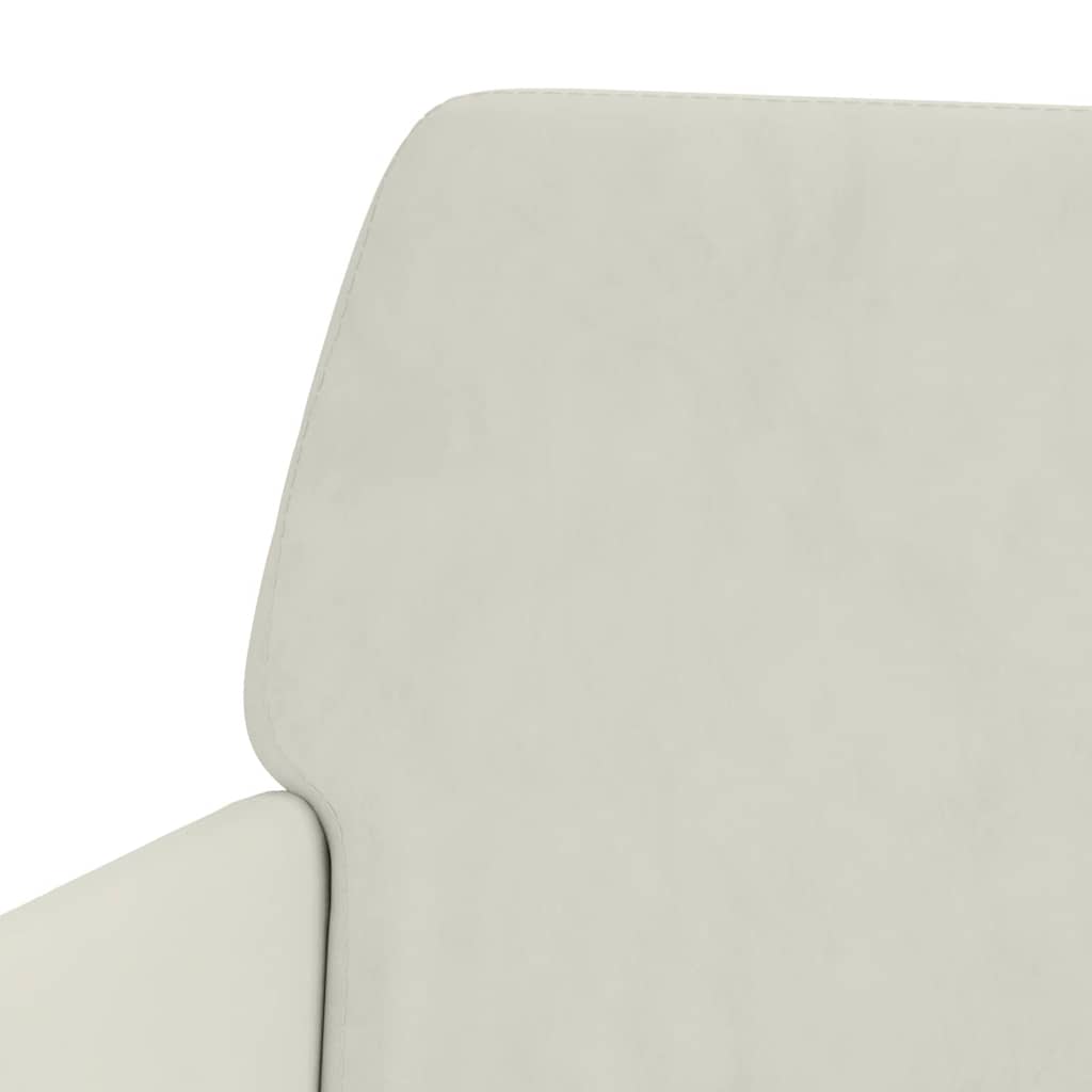 lænestol 62x79x79 cm velour cremefarvet