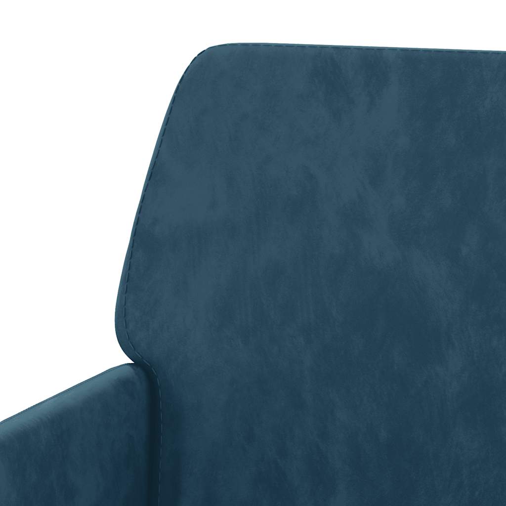 lænestol 62x79x79 cm velour blå