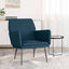 lænestol 62x79x79 cm velour blå