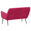 bænk 108x79x79 cm velour vinrød