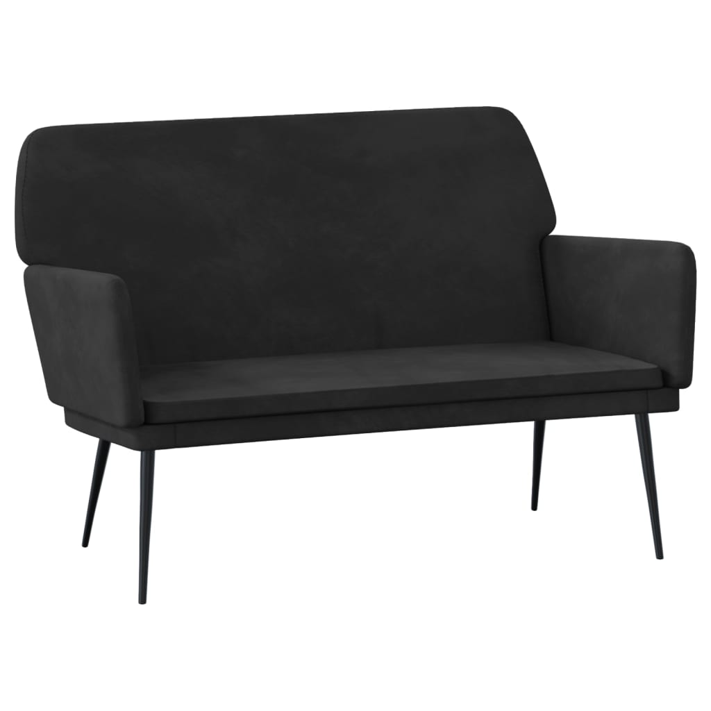 bænk 108x79x79 cm velour sort