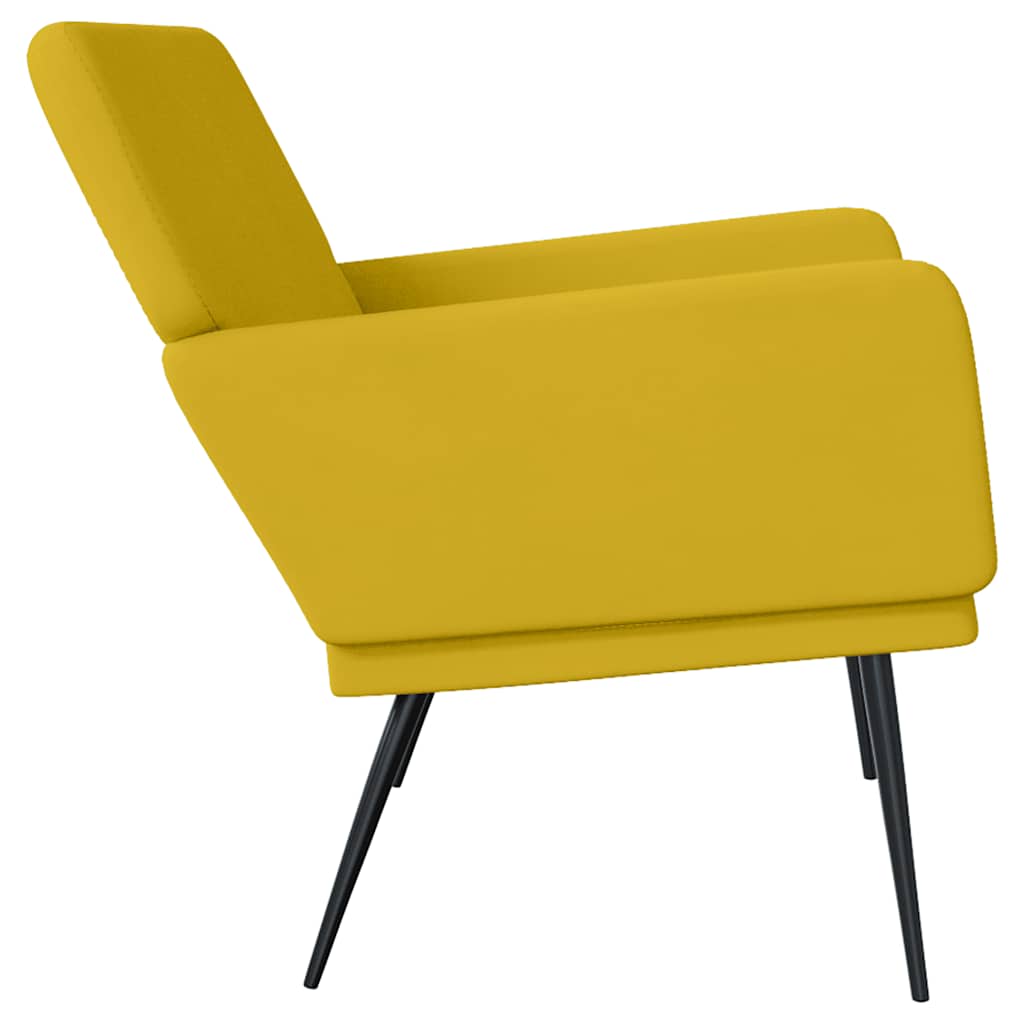 bænk 108x79x79 cm velour gul