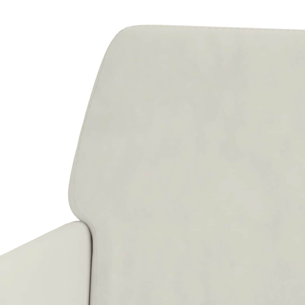 bænk 108x79x79 cm velour cremefarvet