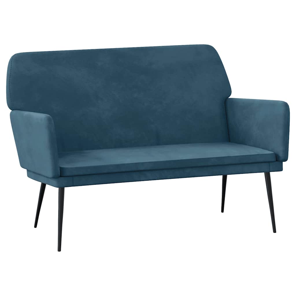bænk 108x79x79 cm velour blå