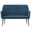 bænk 108x79x79 cm velour blå