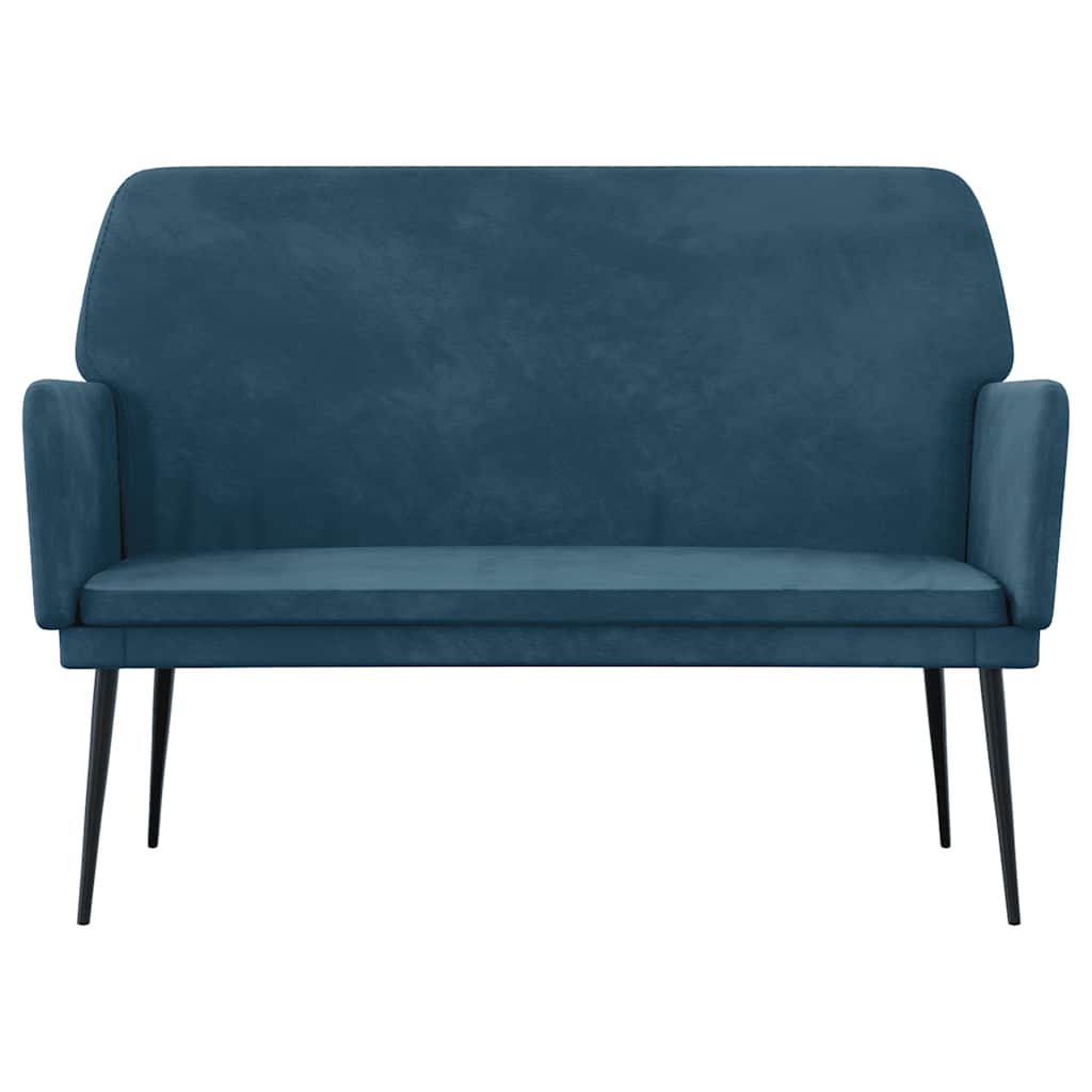 bænk 108x79x79 cm velour blå