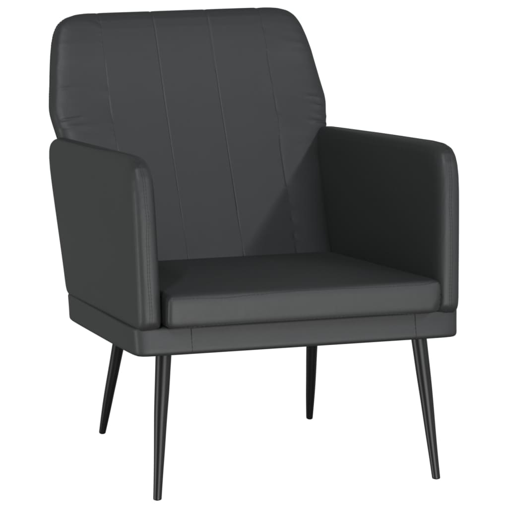 lænestol 61x78x80 cm kunstlæder sort