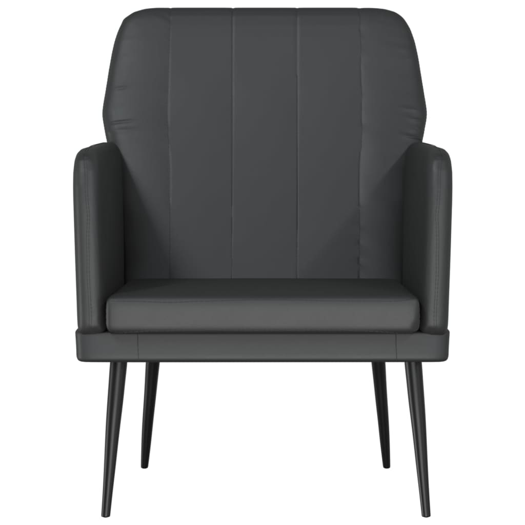 lænestol 61x78x80 cm kunstlæder sort