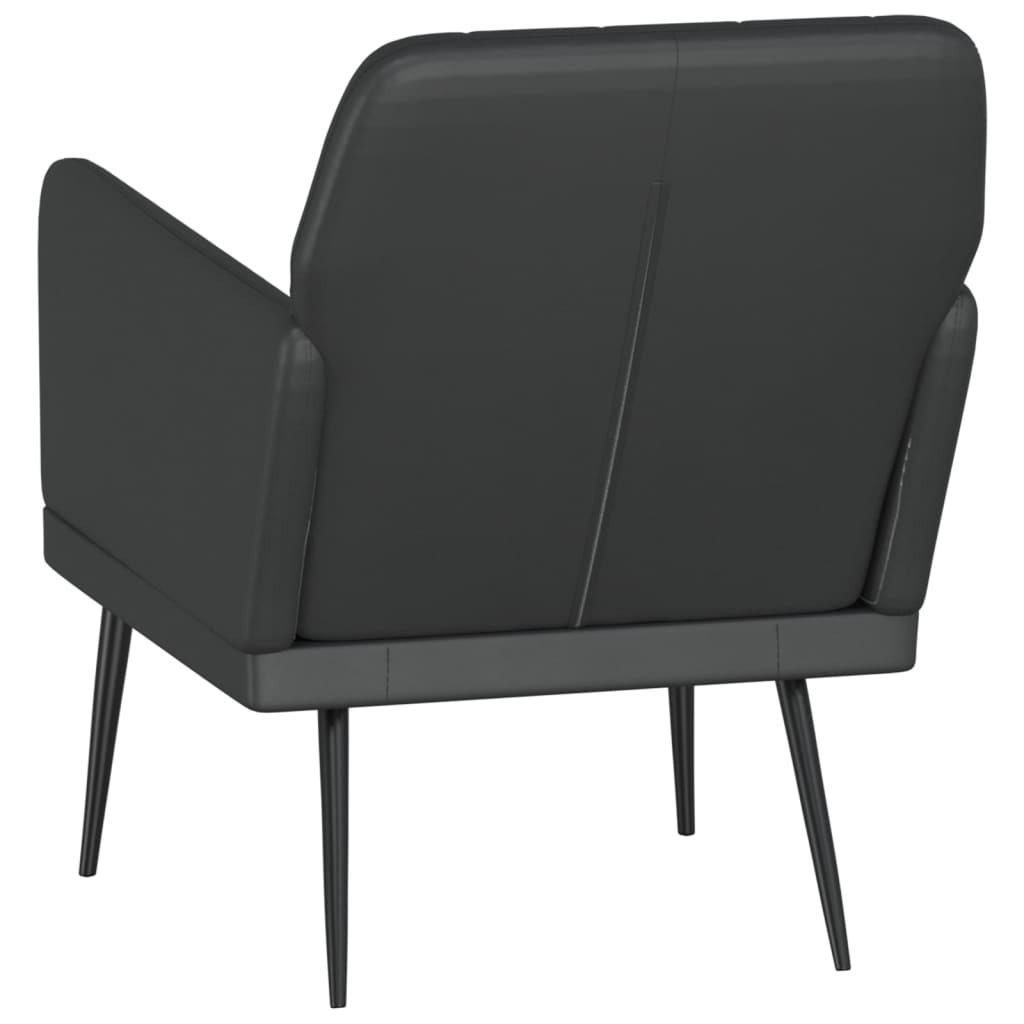 lænestol 61x78x80 cm kunstlæder sort