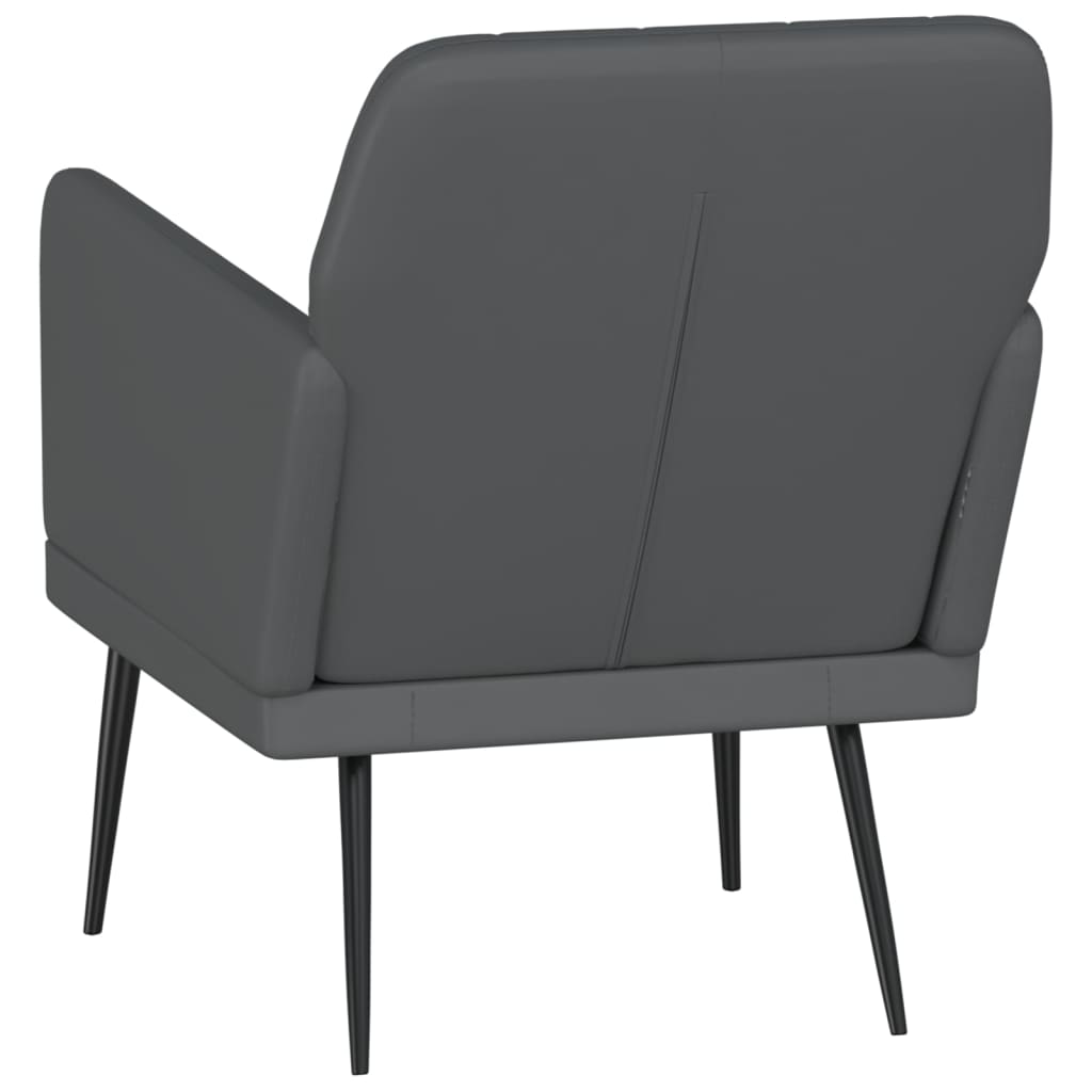 lænestol 61x78x80 cm kunstlæder grå